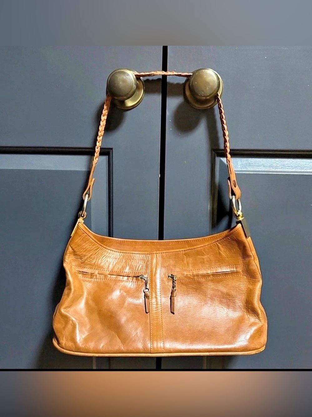 Scott Skin England Vintage Tan Leather Shoulder Bag